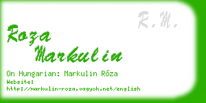 roza markulin business card